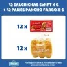 72 UN SALCHICHAS SWIFT + 72 UN PAN PANCHO FARGO