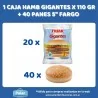 1 CAJA DE SUPER HAMB FRIAR X 110 GR + 40 PANES FARGO
