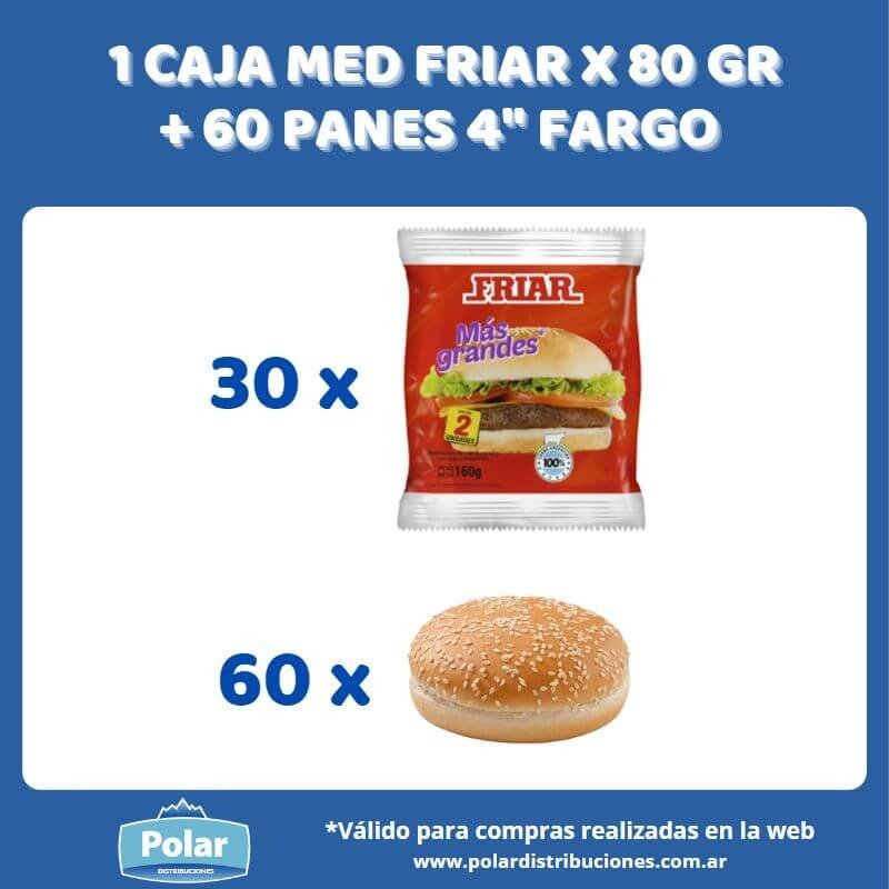 1 CAJA MEDALLÓN FRIAR X 80 GR + 60 PANES FARGO