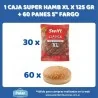 1 CAJA SUPER HAMB SWIFT XL 125 GR + 60 PANES FARGO