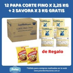 12 PAPA CORTE FINO X 2,25...