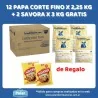 12 PAPA CORTE FINO X 2,25 KG + 2 SAVORA X 3 KG GRATIS