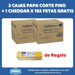 2 CAJAS PAPA CORTE FINO +...