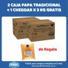 2 CAJAS PAPA TRADICIONAL X 15 KG + 1 CHEDDAR X 3,5 KG
