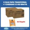 2 CAJAS PAPA TRADICIONAL X 15 KG + 1 CHEDDAR X 3,5 KG