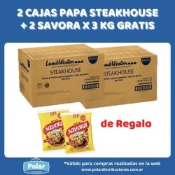 2 CAJAS PAPA STEAKHOUSE + 2 SAVORA X 3 KG GRATIS