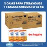 2 CAJAS PAPA STEAKHOUSE + 3 SALSAS CHEDDAR X 1,5 KG