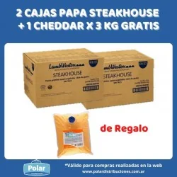 2 CAJAS PAPA STAKE HOUSE +...