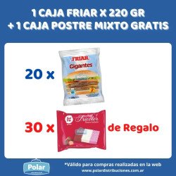 1 CAJA HAMB FRIAR X 220 GR + 1 CAJA POSTRE MIXTO GRATIS