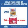 1 CAJA HAMB FRIAR X 220 GR + 1 CAJA POSTRE MIXTO GRATIS