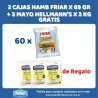 2 CAJA HAMB FRIAR 69 GR + 3 MAYO HELLMANN'S X 3 KG GRATIS