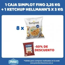 1 CAJA FINO SIMPLOT 8 X 2,25 KG + 1 KETCHUP HELLMANN'S X 3 KG