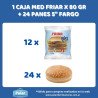 1 CAJA DE HAMBURGUESAS BIG 198 GR + 24 PANES FARGO