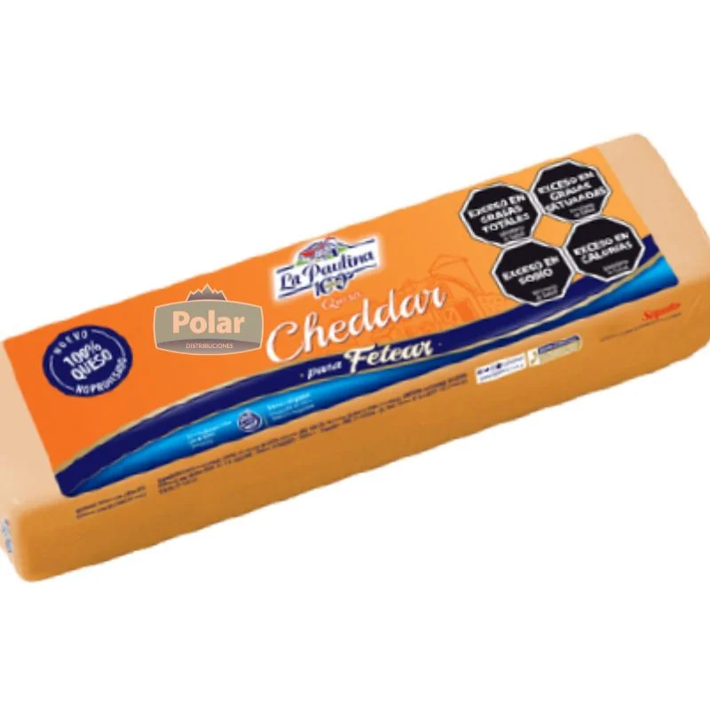 Queso CHEDDAR Barra Fetear La Paulina