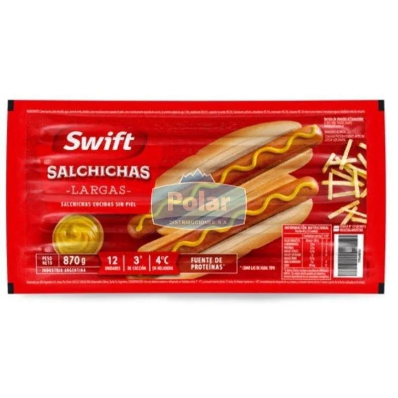 Salchicha Larga Swift 12 Un 870 gr